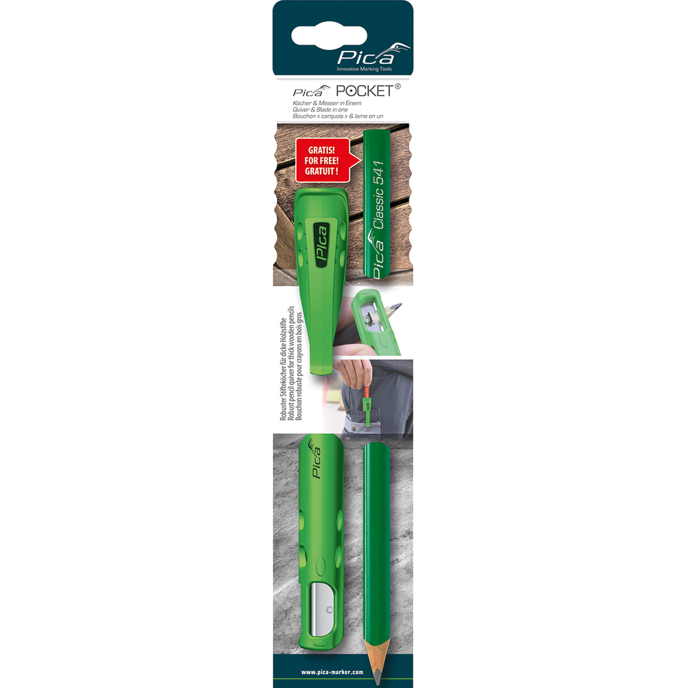 Pica - pocket blister macon 24 cm - etuis & taille crayons intégré PICA - 50502
