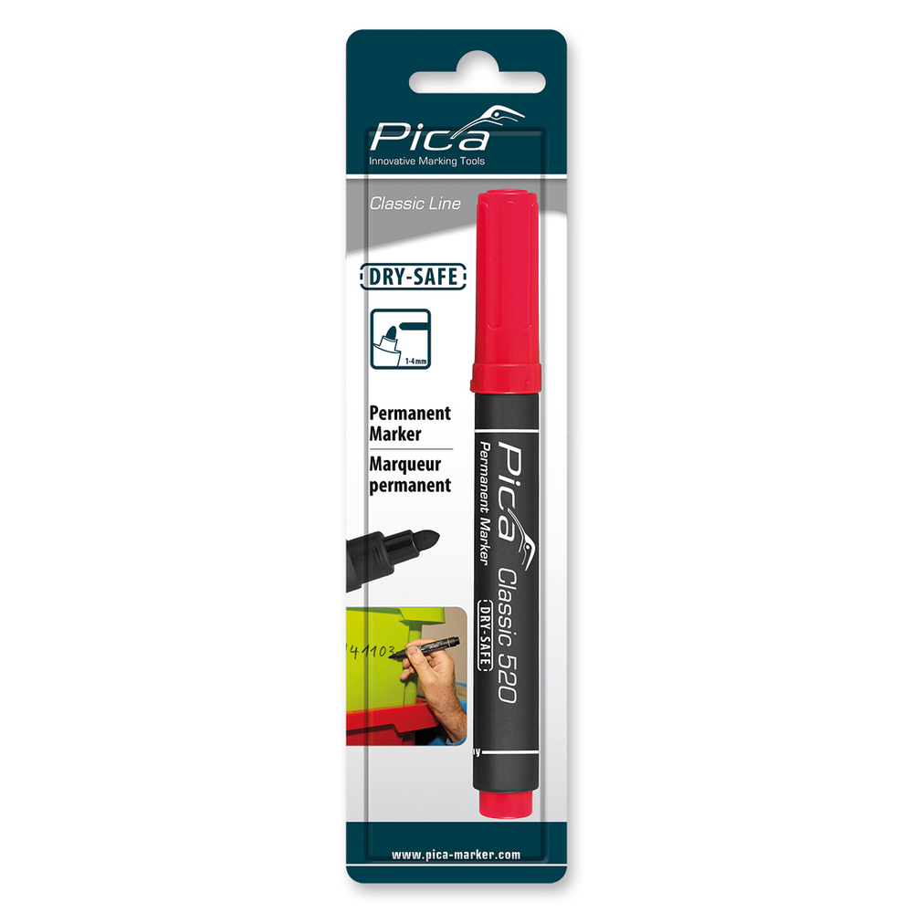 Marqueur pica classic 520 permanent ogive rouge PICA - 52040
