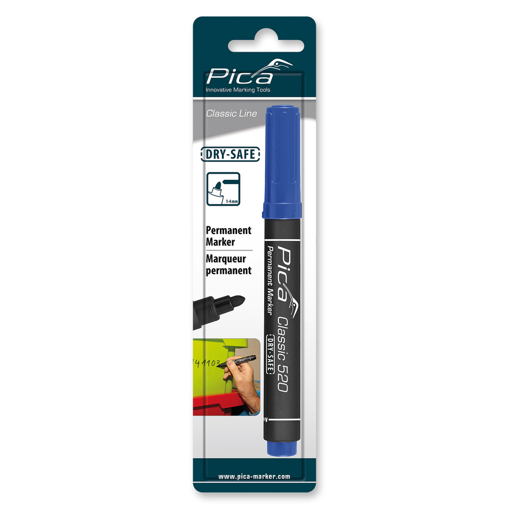 Marqueur pica classic 520 permanent ogive bleu PICA - 52041