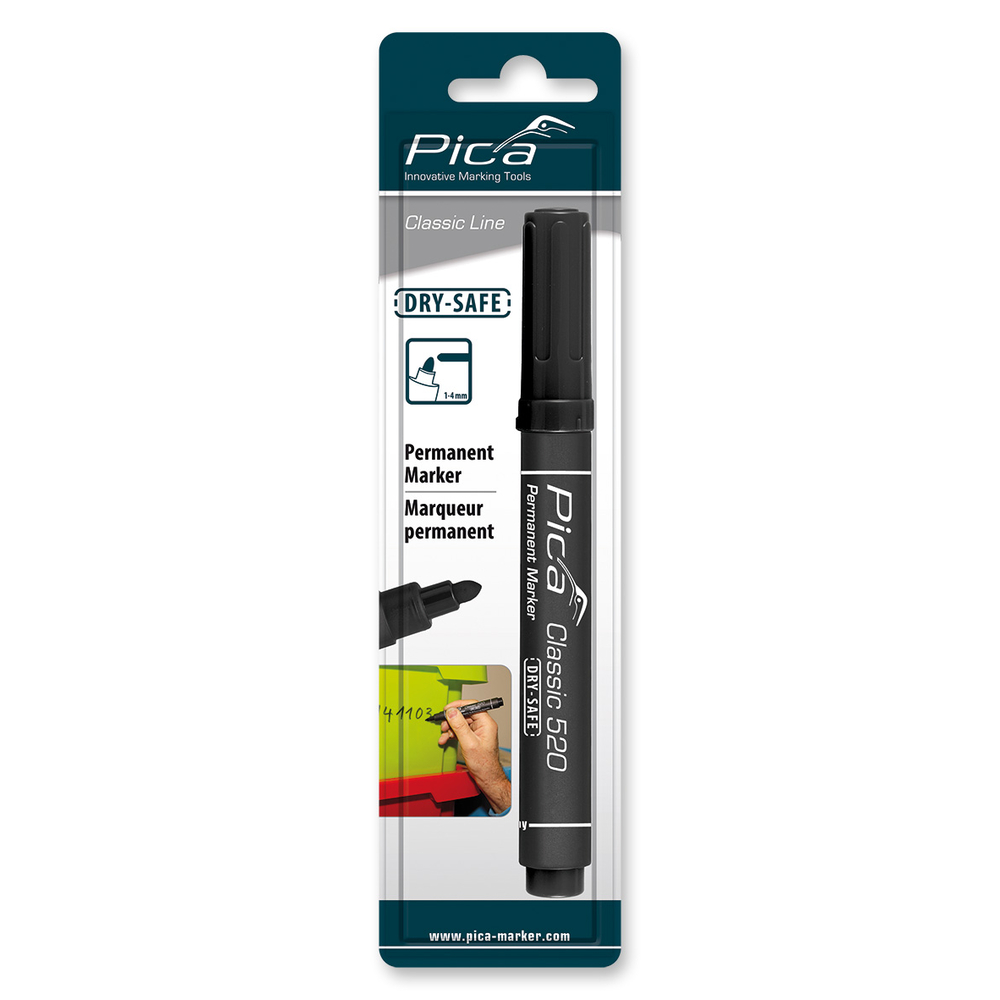 Marqueur pica classic 520 permanent ogive noir PICA - 52046