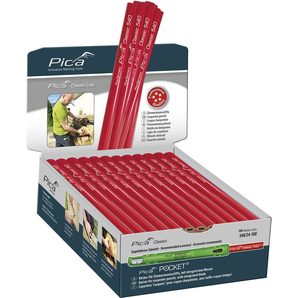 Crayon de charpentier pica classic 540 24cm PICA - 54024-100