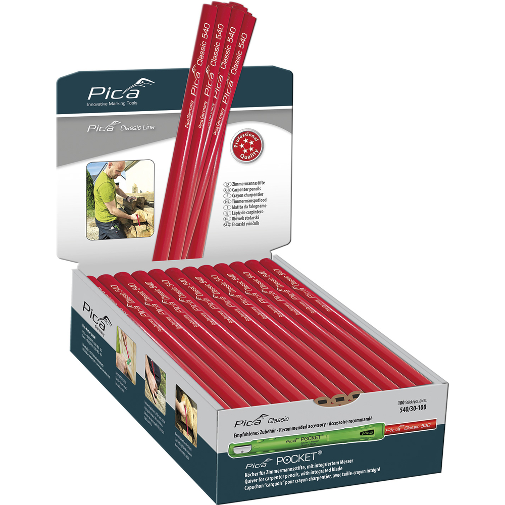 Crayon de charpentier pica classic 540 30cm PICA - 54030-100