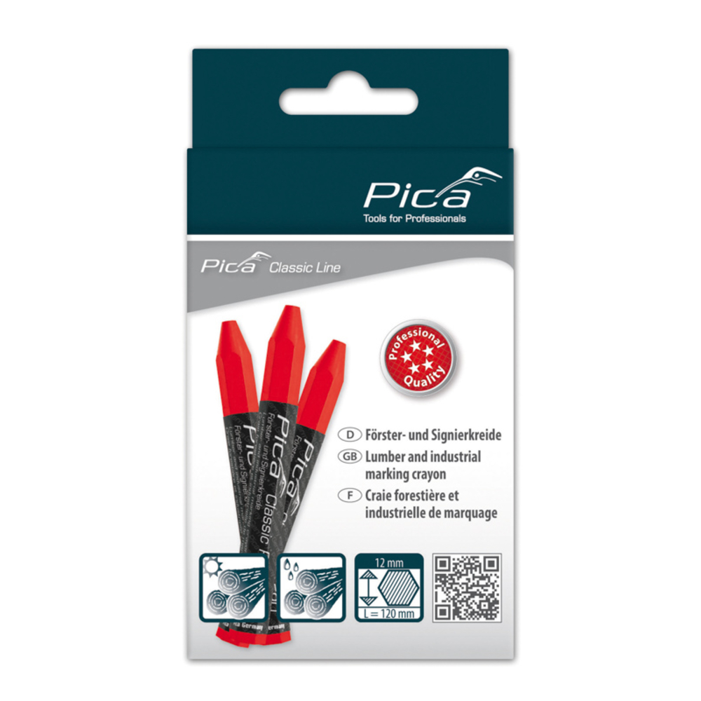 Craie forestière pica classic pro rouge PICA - 59040