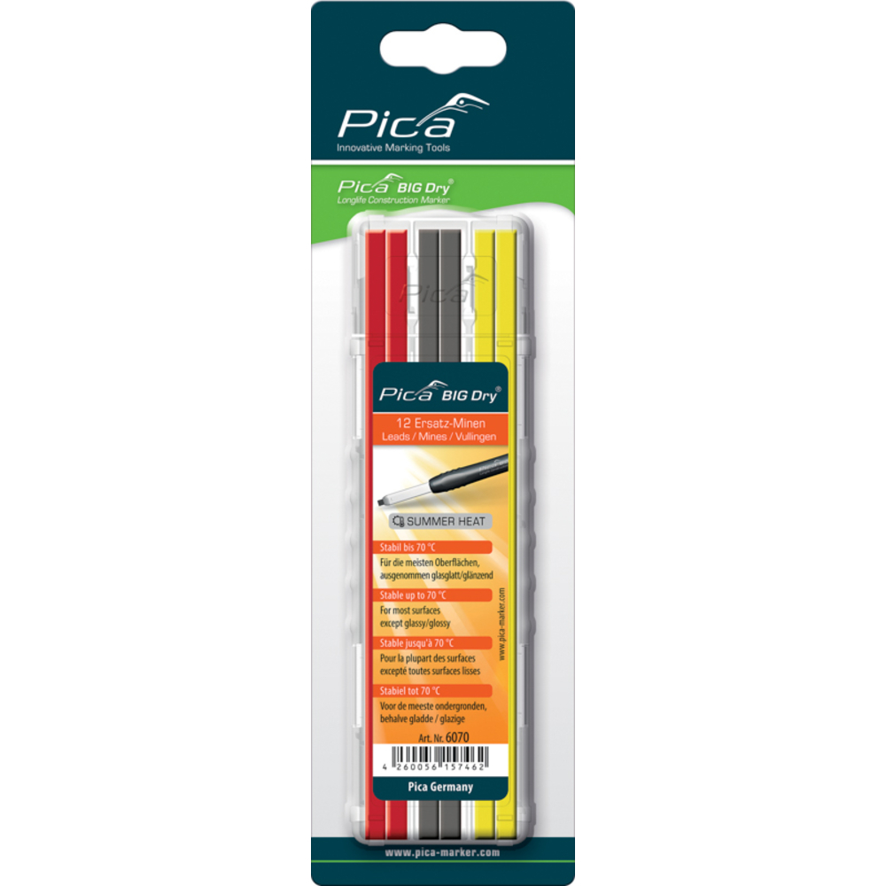Etui de 12 mines pica big dry mines d'été PICA - 6070