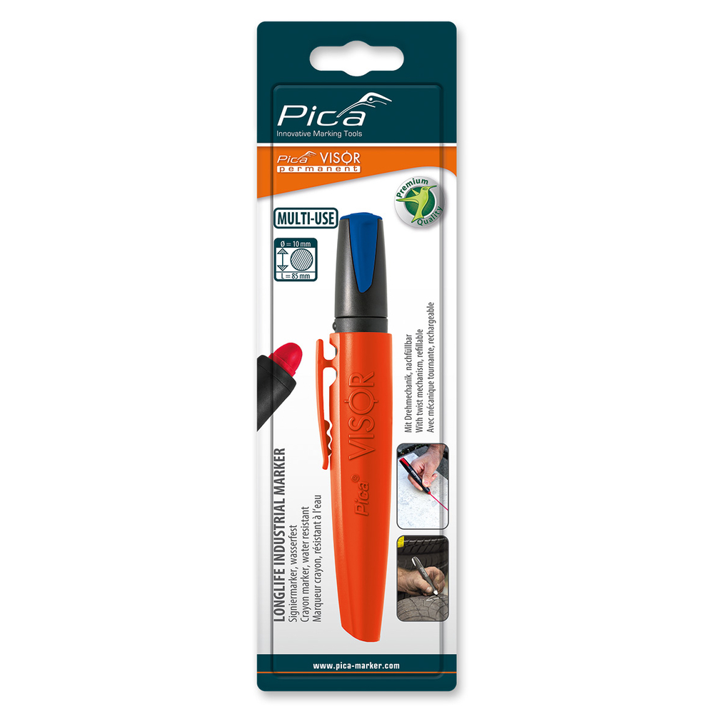 Marqueur permanent visor pica industrial marker fluo - bleu PICA - 99041