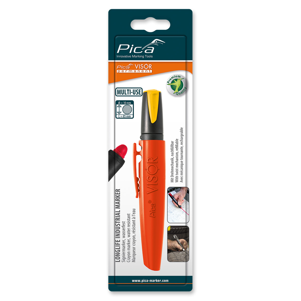 Marqueur permanent visor pica industrial marker fluo - jaune PICA - 99044