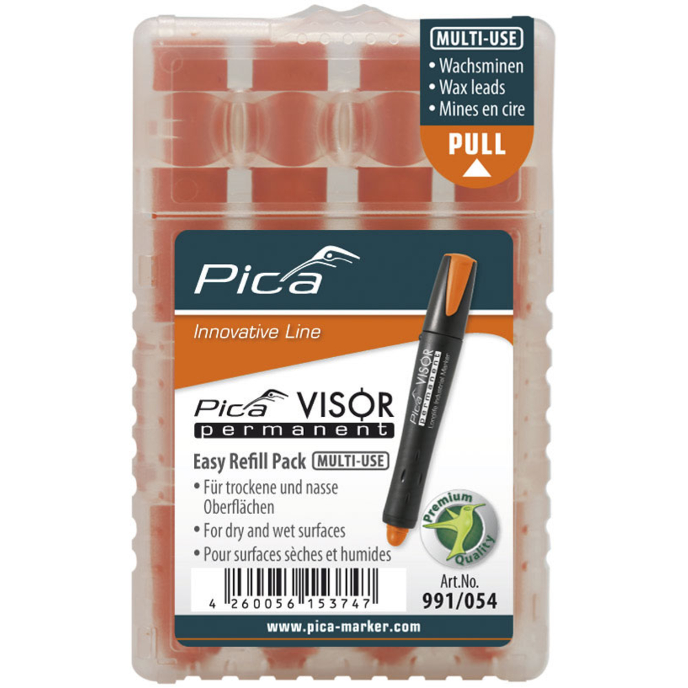 Etui de 4 mines pica visor permanent fluo - orange PICA - 991054