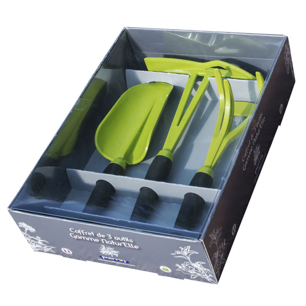 COFFRET 3 OUTILS GAMME NATUR'ELLE VERT KIWI PERRIN - 505311