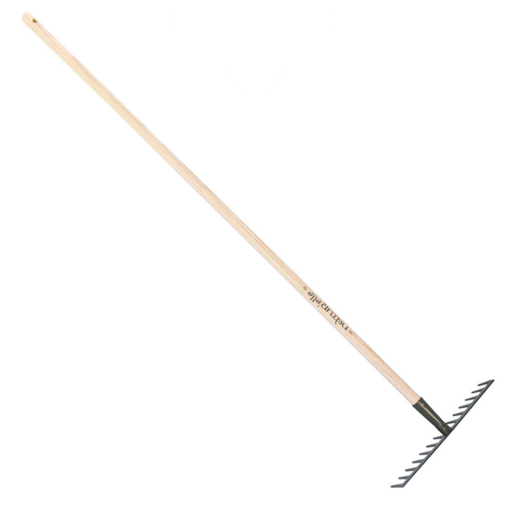 RATEAU SOUDÉ 14 DENTS DROITES EMMANCHÉ 1.50 M PEFC 100 % NAT / GRIS ALGUE PERRIN - 507007