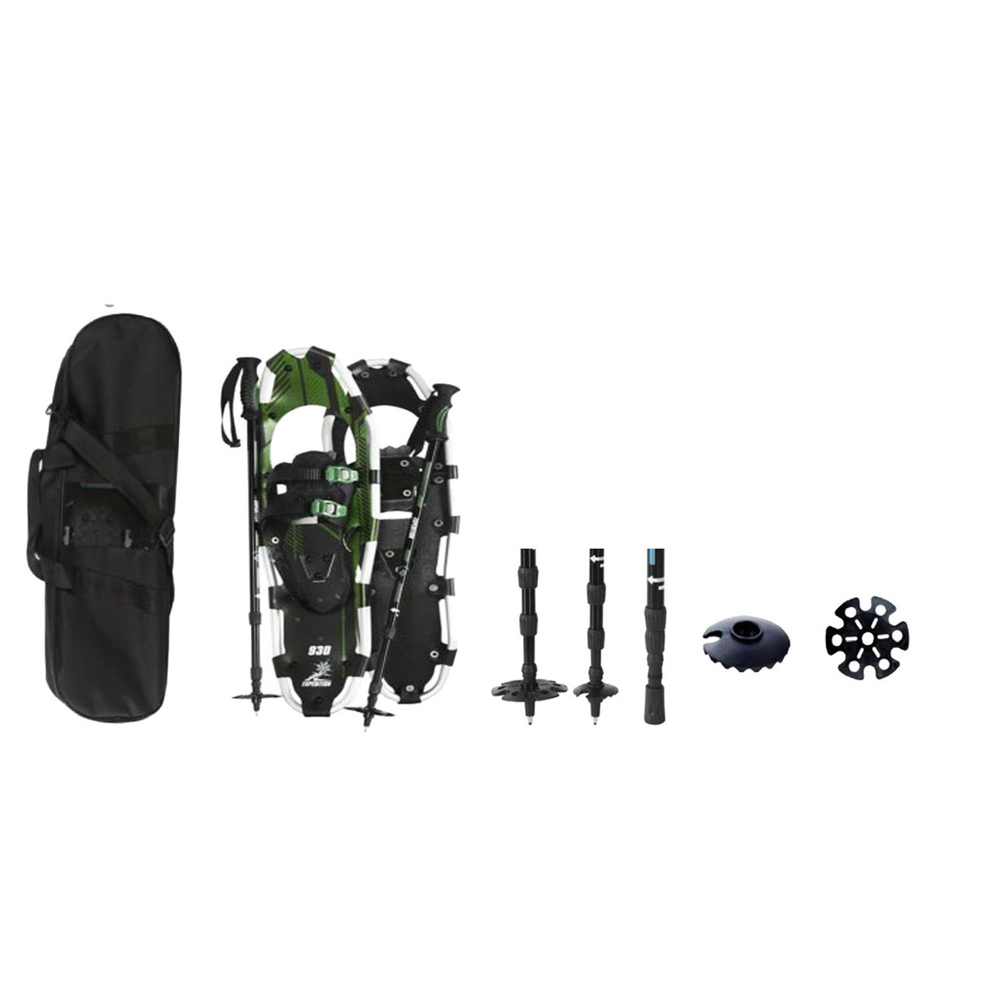 RAQUETTES NEIGE (930) TAILLE 23 X 76 CM JUSQU'A 113 KG + BATONS + SAC DE TRANSPORT PERRIN - 800024