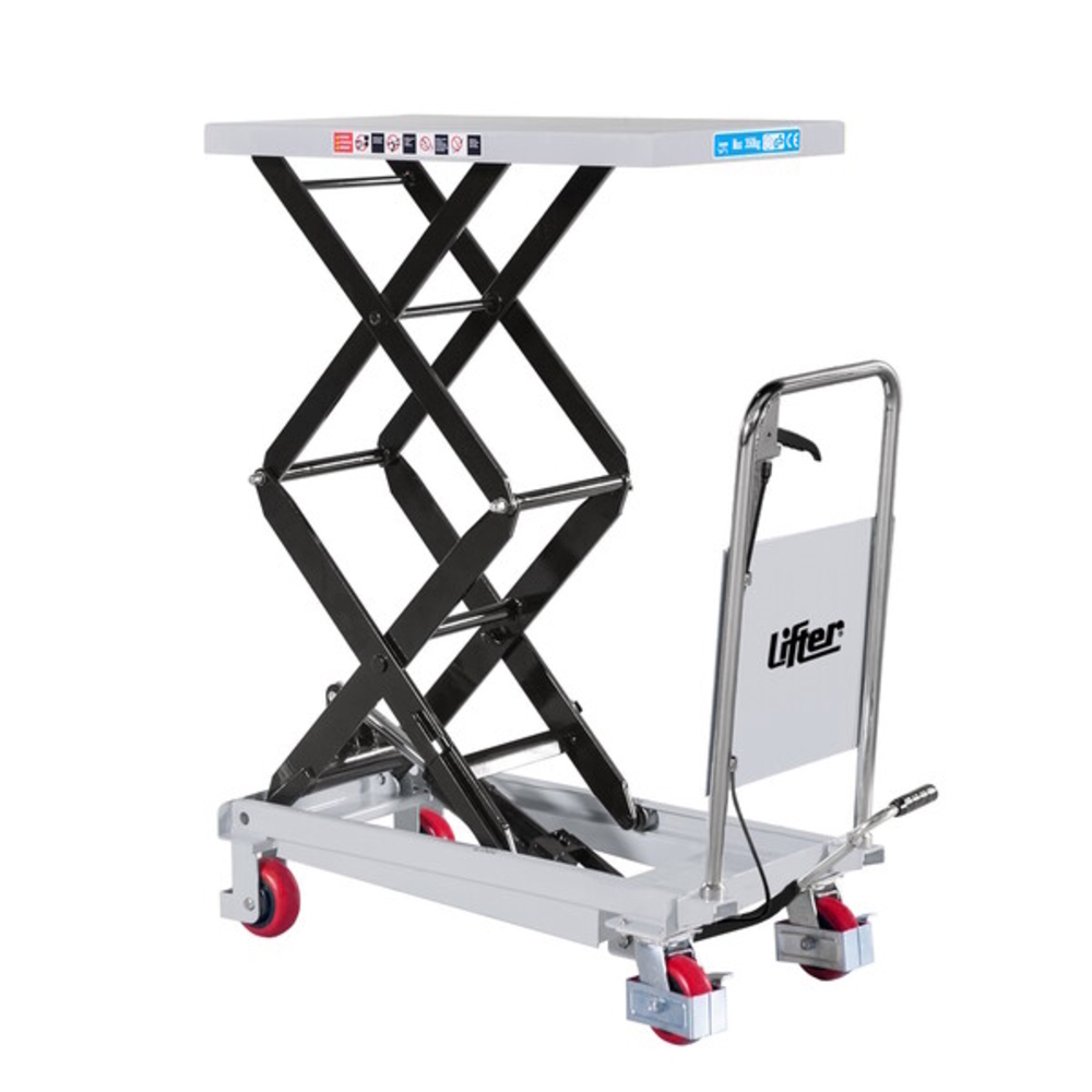 Table Élévatrice LTY35D 350 kg avec Roues POLY - Dimensions 905x500 mm - PRAMAC - HTR0300V01M
