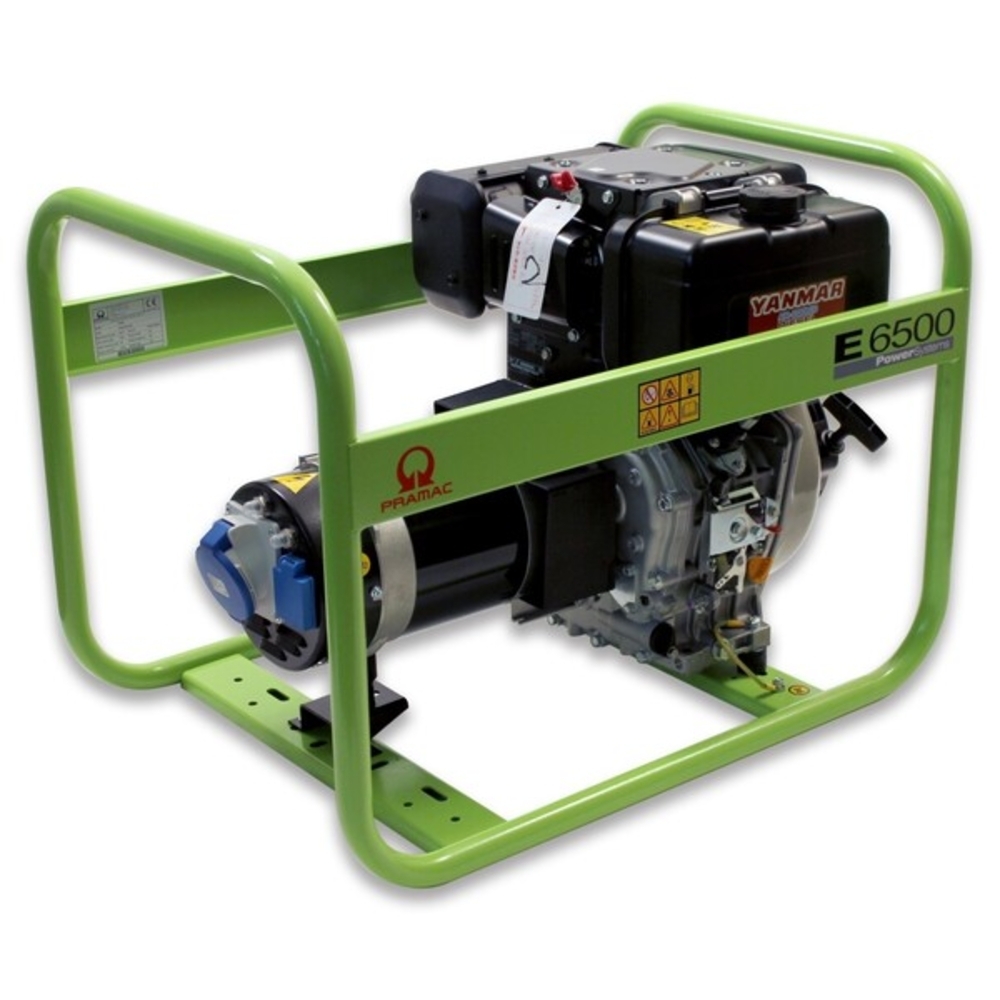 Groupe Electrogène Diesel YANMAR E6500 Manuel 5310 - 3000tr/mn 80dB - PRAMAC - PA482SY3000