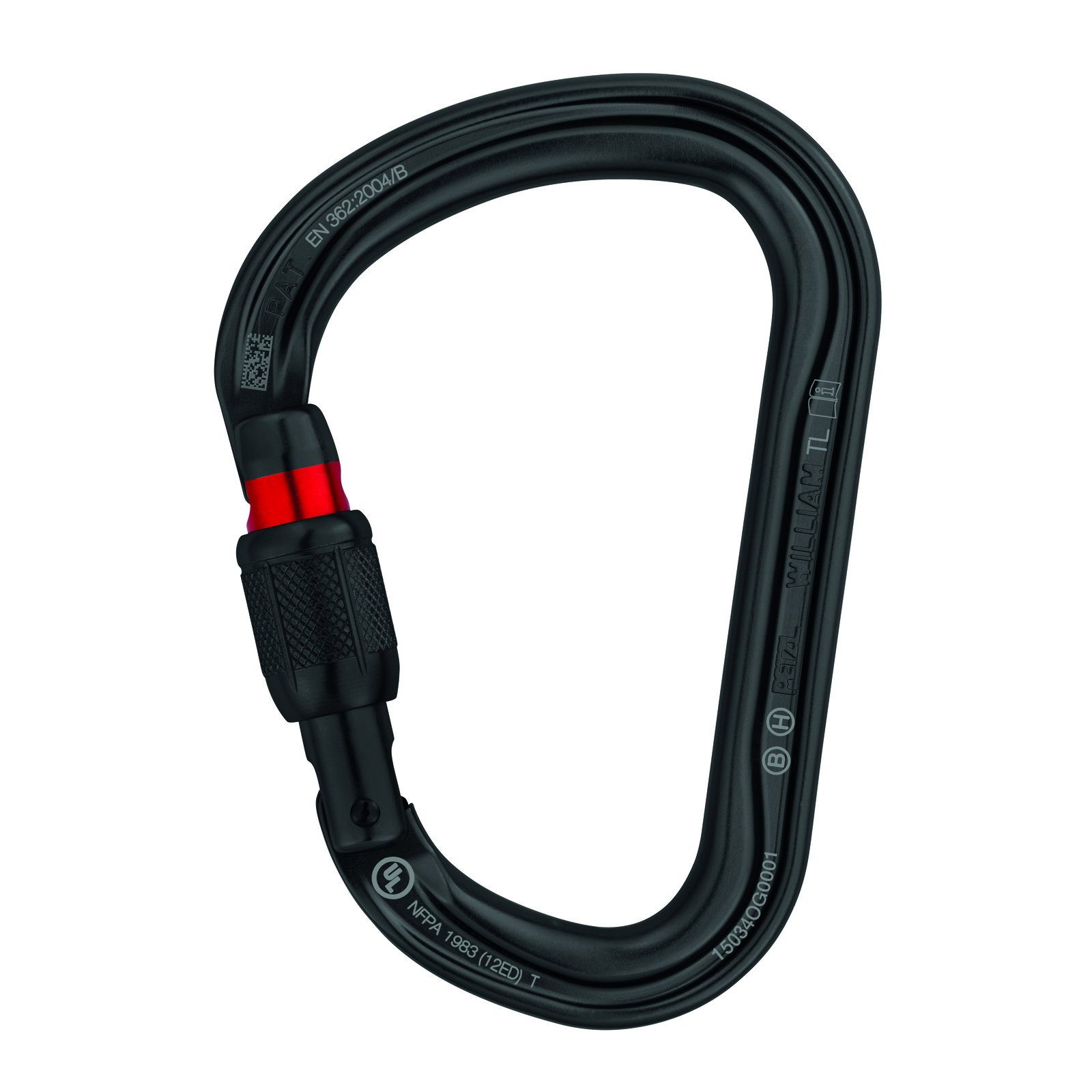 Mousqueton WILLIAM SCREW-LOCK noir PETZL - M36ASLN