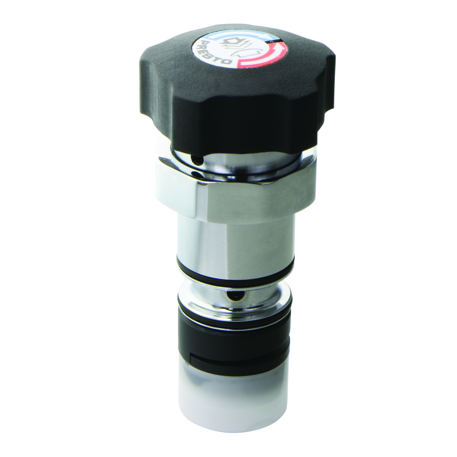 Tête interchangeable douche temporisée 20-35 sec allongé bouton noir PRESTO - 01020