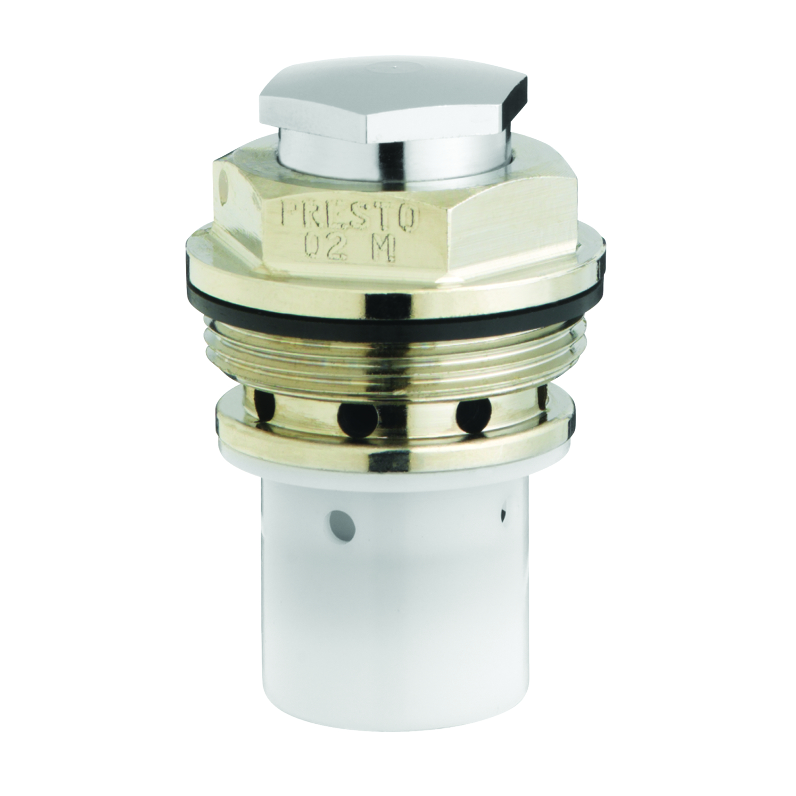 Tête interchangeable lavabo presto sol commande au pied temporisée 1-3 sec chromée PRESTO - 01034