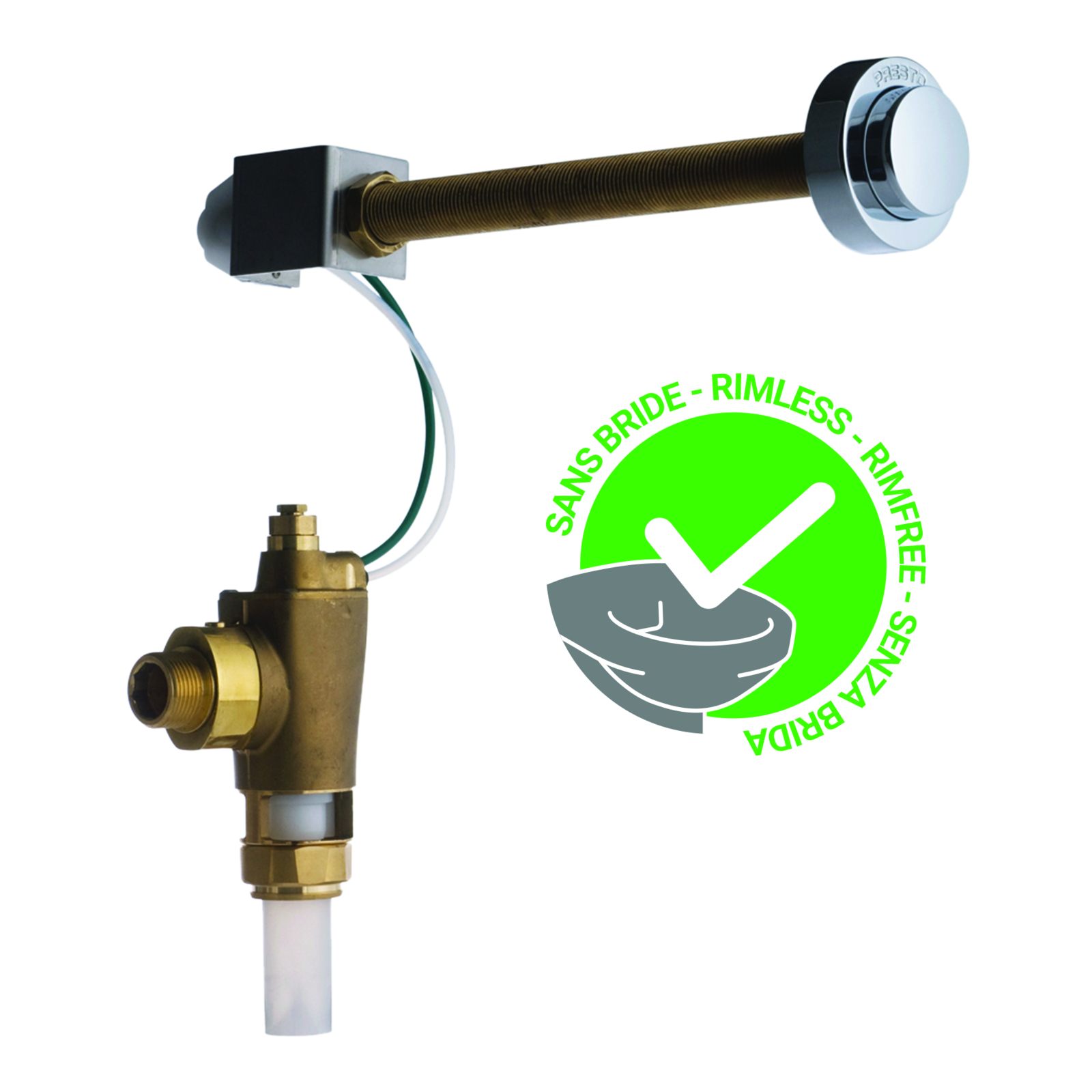 Chasse directe mécanique kit cloison 6L 200-300 mm WC sans bride PRESTO - 14261SB