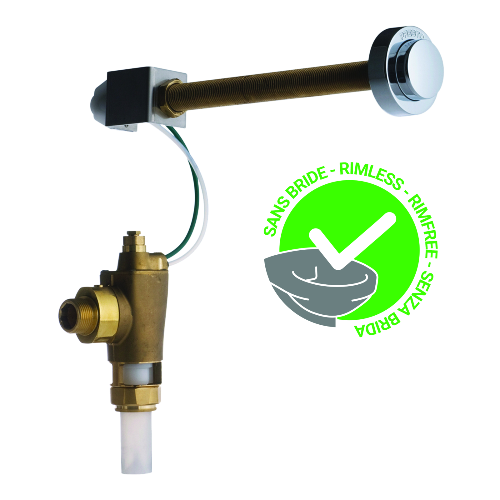 Chasse directe mécanique 4L kit cloison 200-300 mm WC sans bride PRESTO - 14266SB