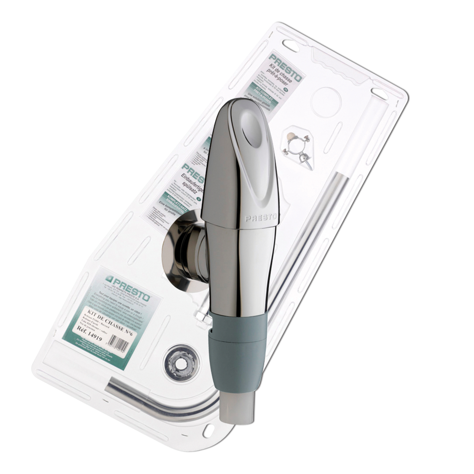 Robinet chasse directe applique 6-9L avec robinet d’arrêt kit n°5 PRESTO - 14914