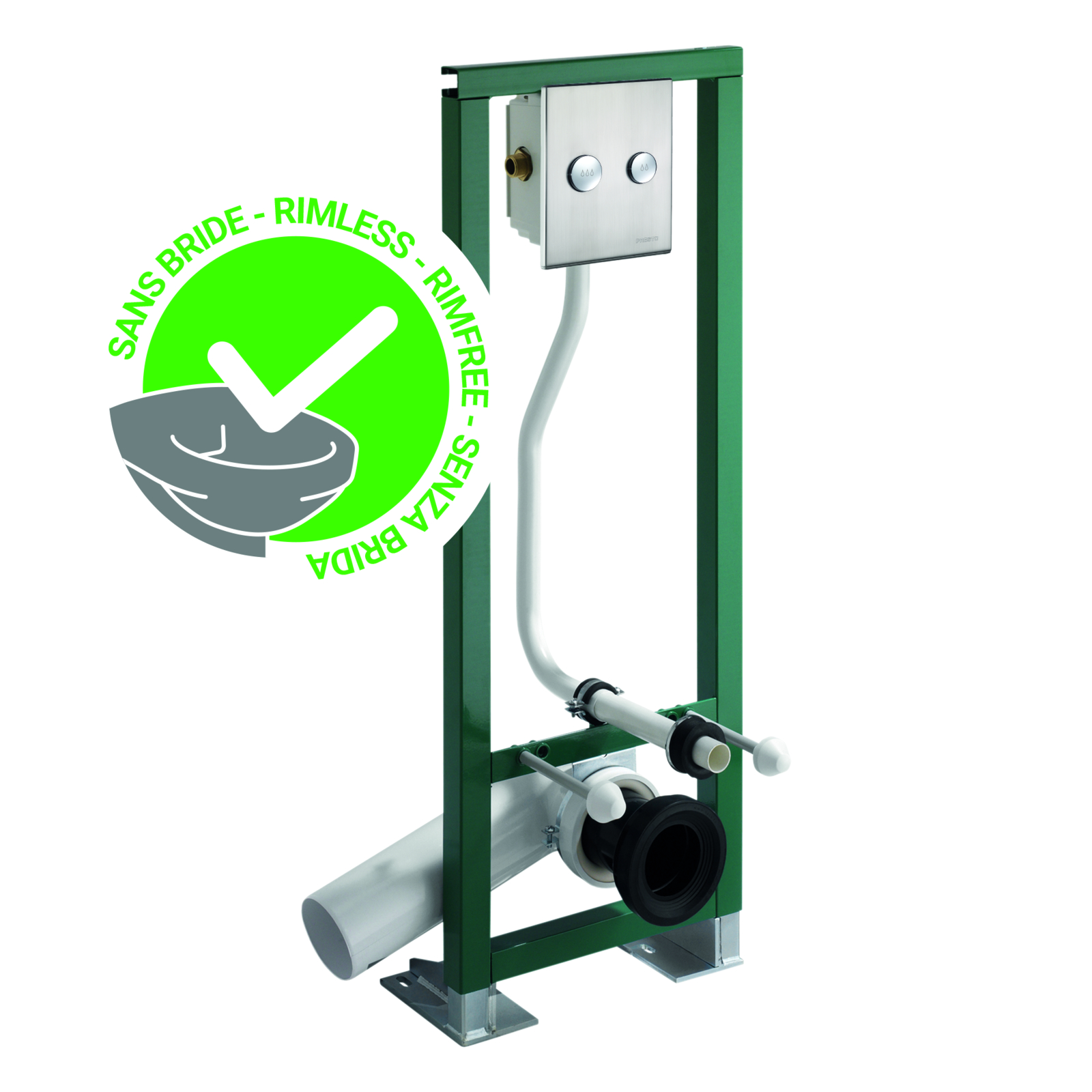 Bâti-support chasse directe double volume ajustable 3-6L sans bride PRESTO - 18460SB