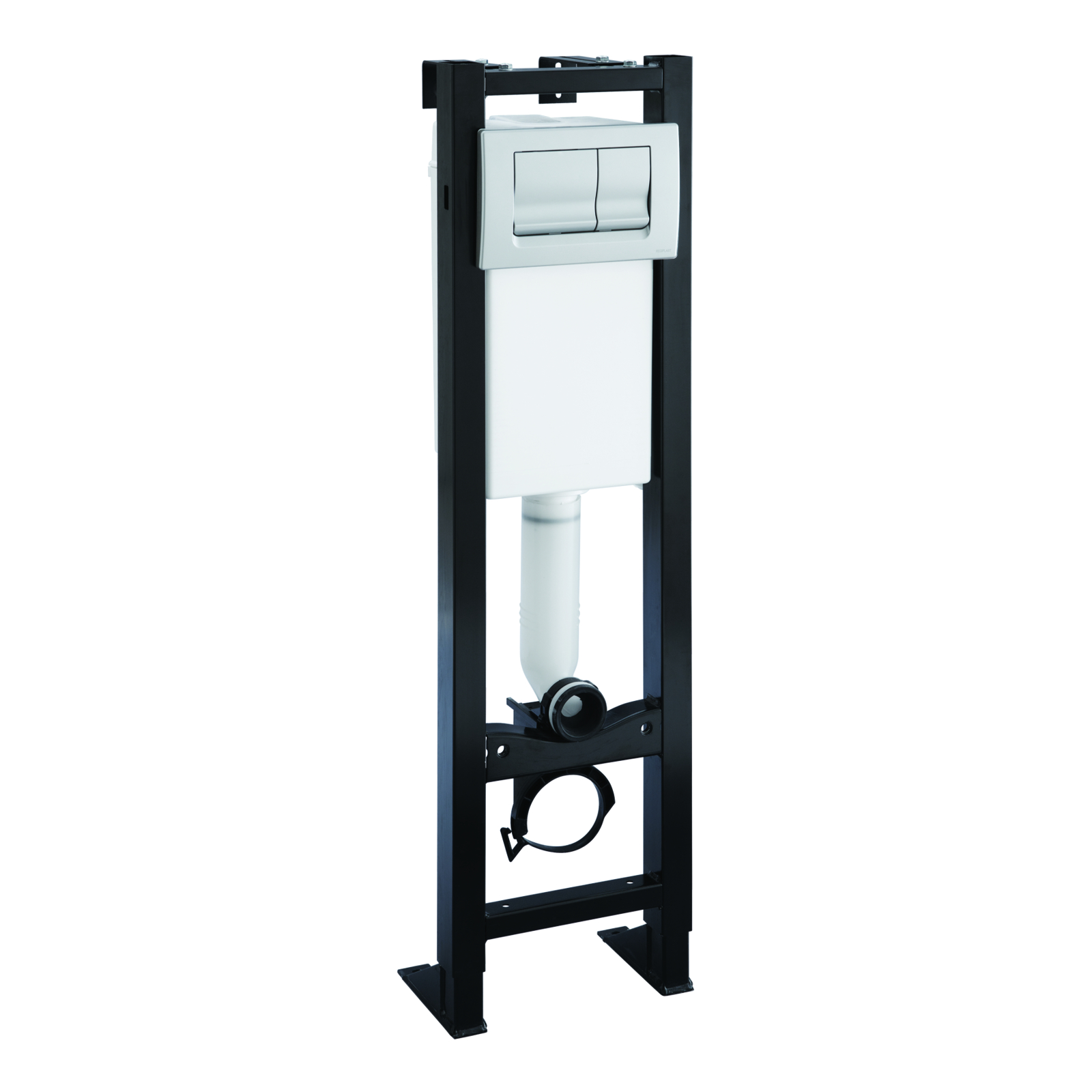 Bâti-support réservoir commande basculante double volume 3-6 L chromé mat PRESTO - 18595