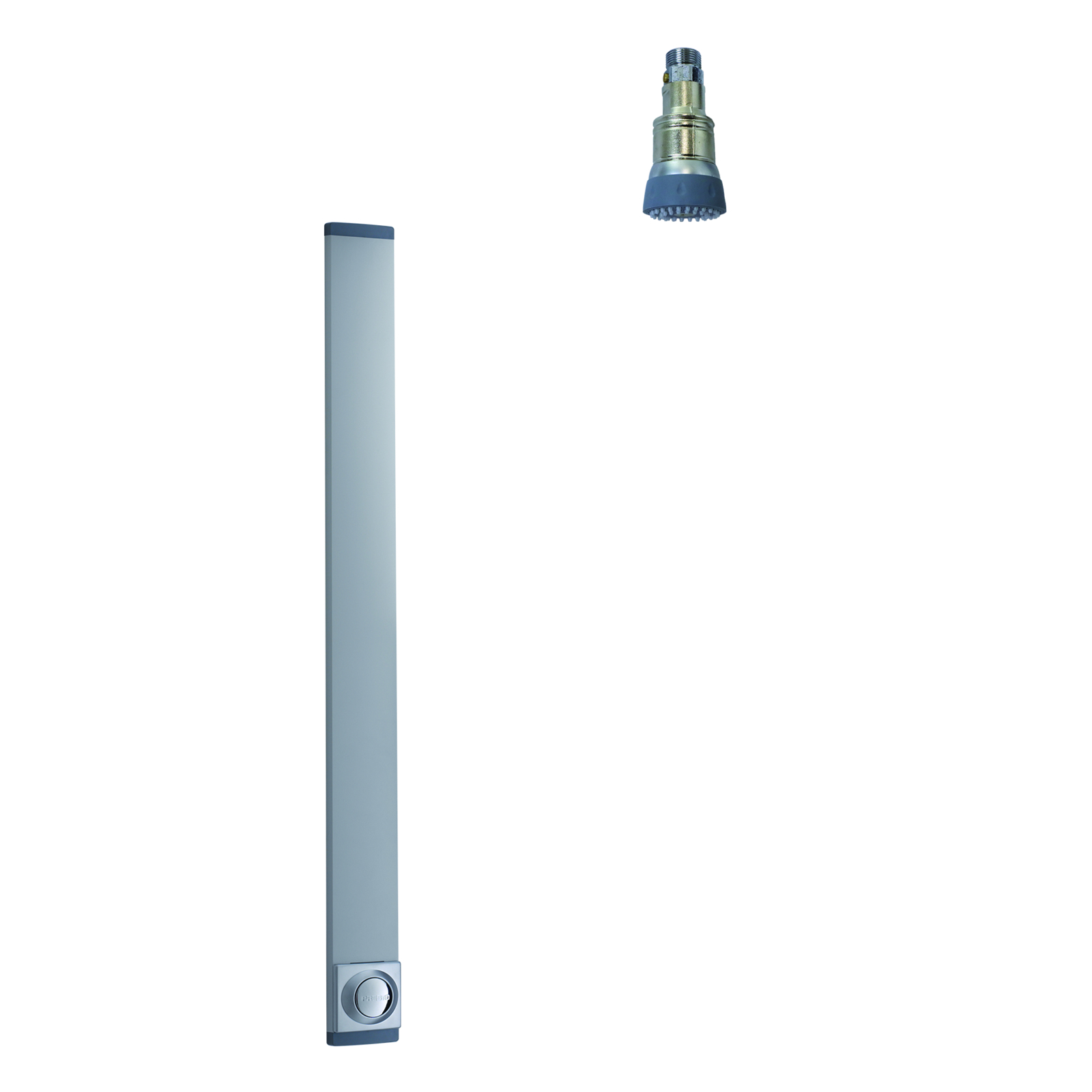 Douche temporisée applique/plafond 30 sec robinet d'arrêt gris satin PRESTO - 27110