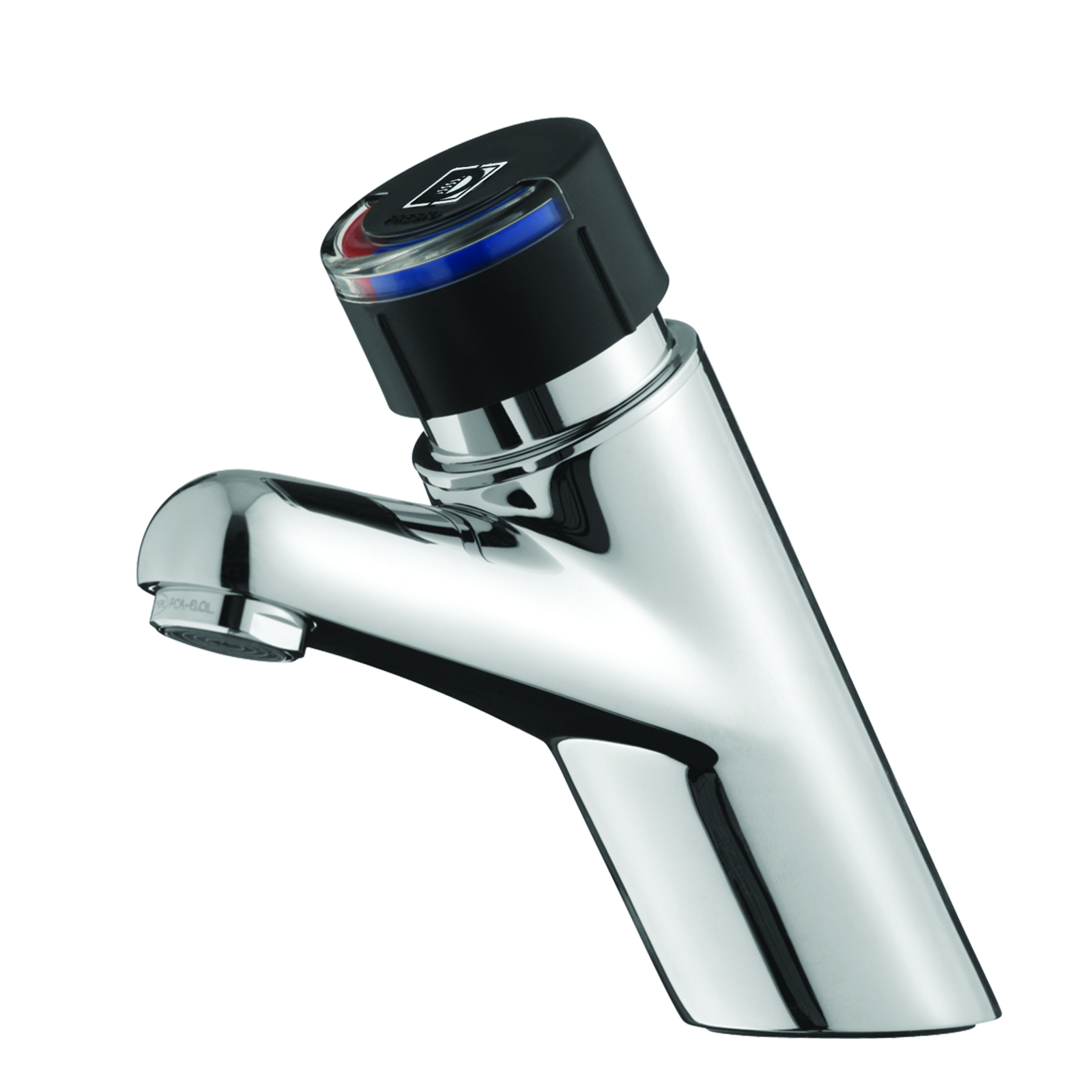 Mitigeur monocommande bouton noir 3 l/min sans robinet d'arrêt PRESTO - 28440