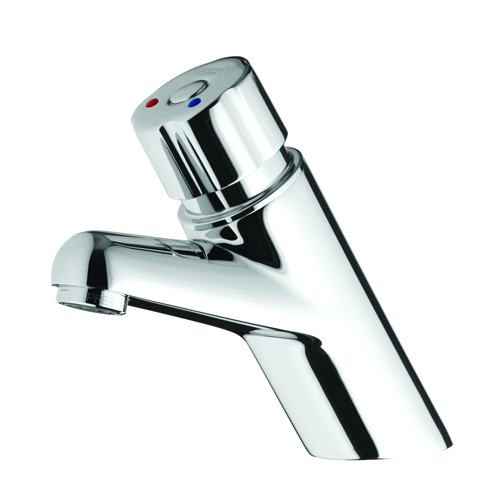 Mitigeur monocommande bouton chromé robinet d'arrêt 1,9l/min Presto 4000s PRESTO - 28619