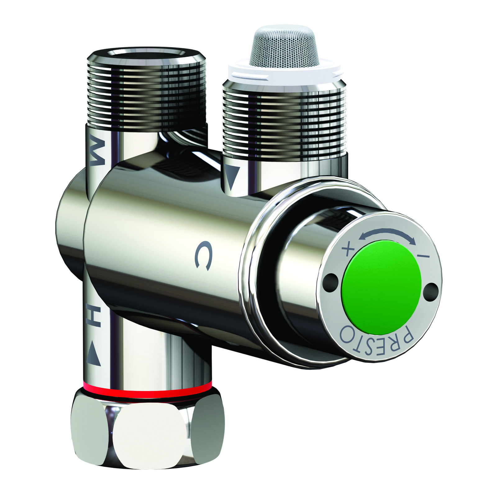 Régulateur thermostatique monoposte arrivées opposées F3/8