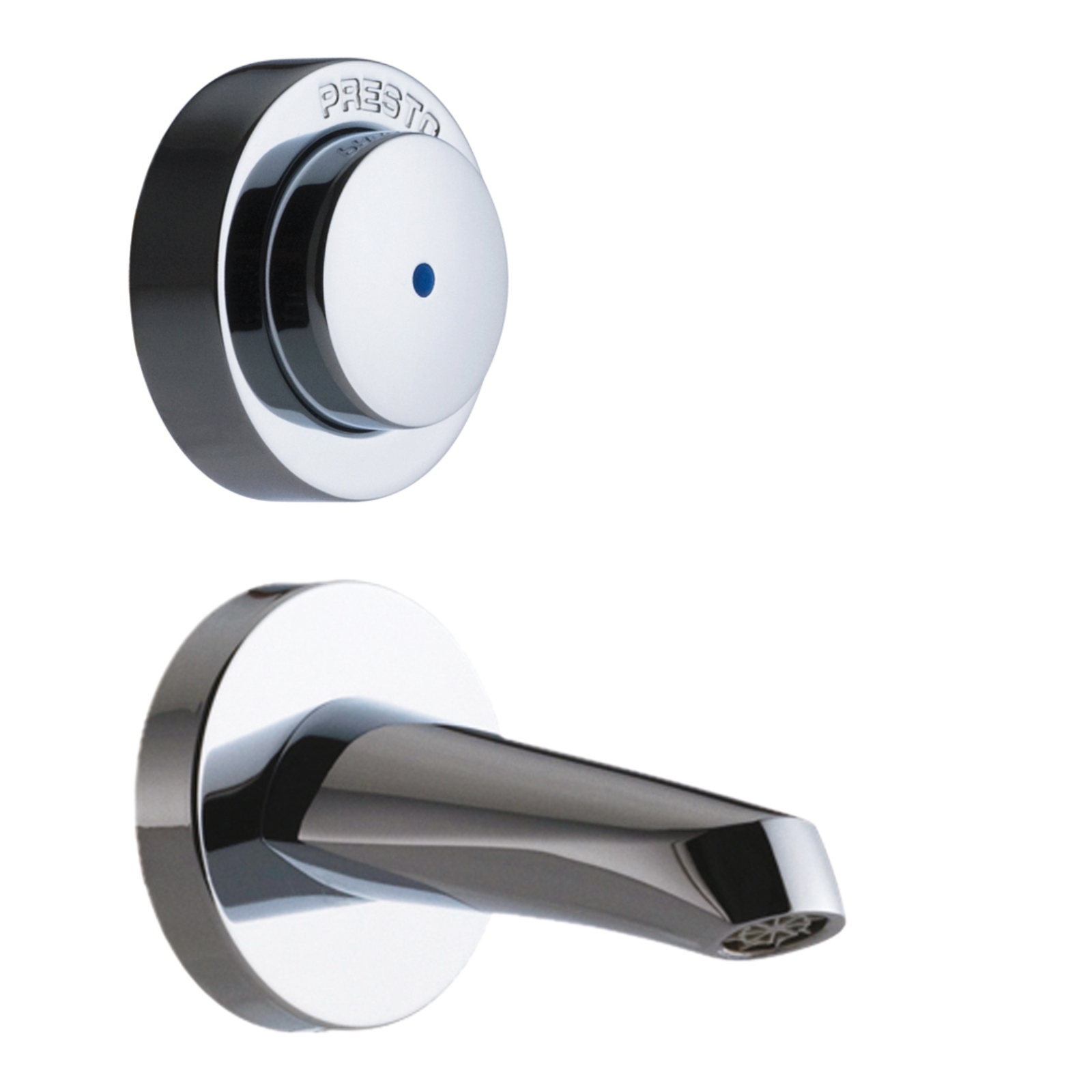 Kit traversée cloison lavabo 200-300 mm avec robinet et bec court 87 mm chrome PRESTO - 31661
