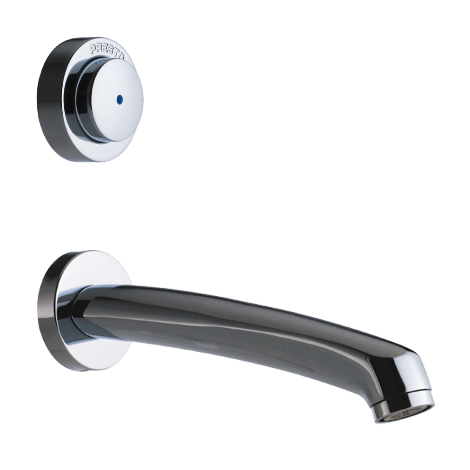 Kit lavabo traversée cloison 200-300 mm avec robinet bec long 194 mm chrome PRESTO - 31671