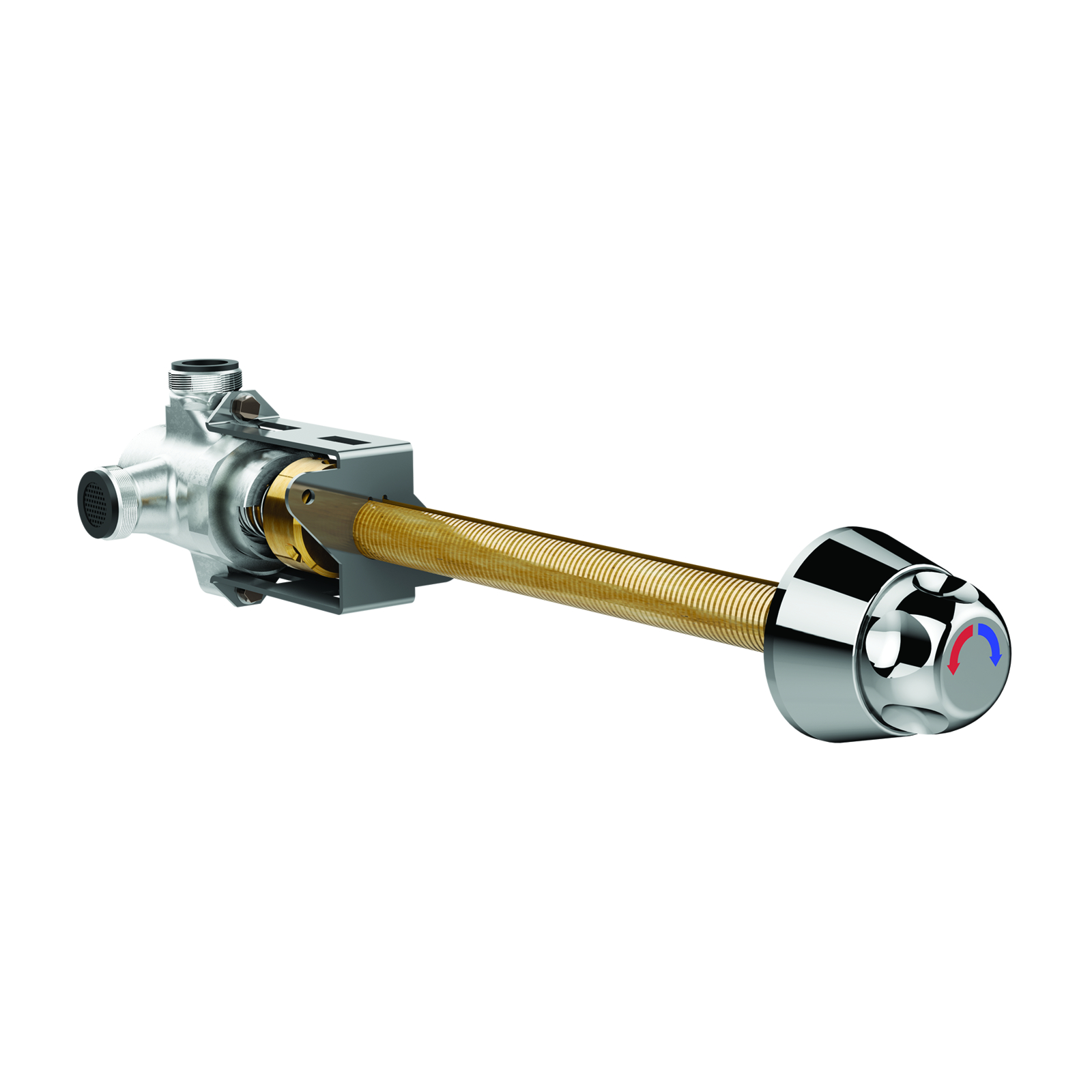 Mitigeur de douche temporisé cloison longue 220 mm 30 s 6 l/min PRESTO - 35020