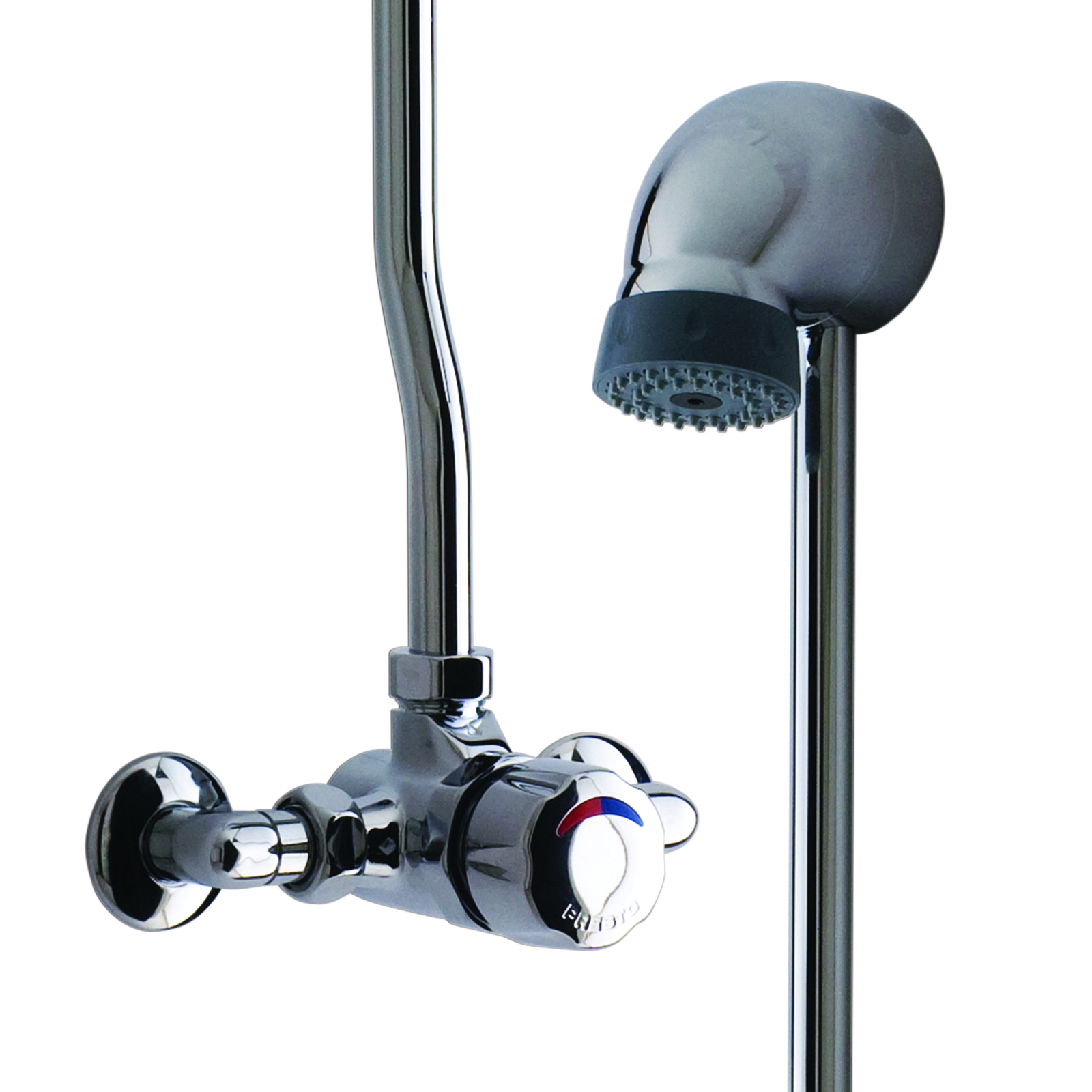 Mitigeur douche temporisé applique 30s kit pomme fixe avec raccords S PRESTO - 35172
