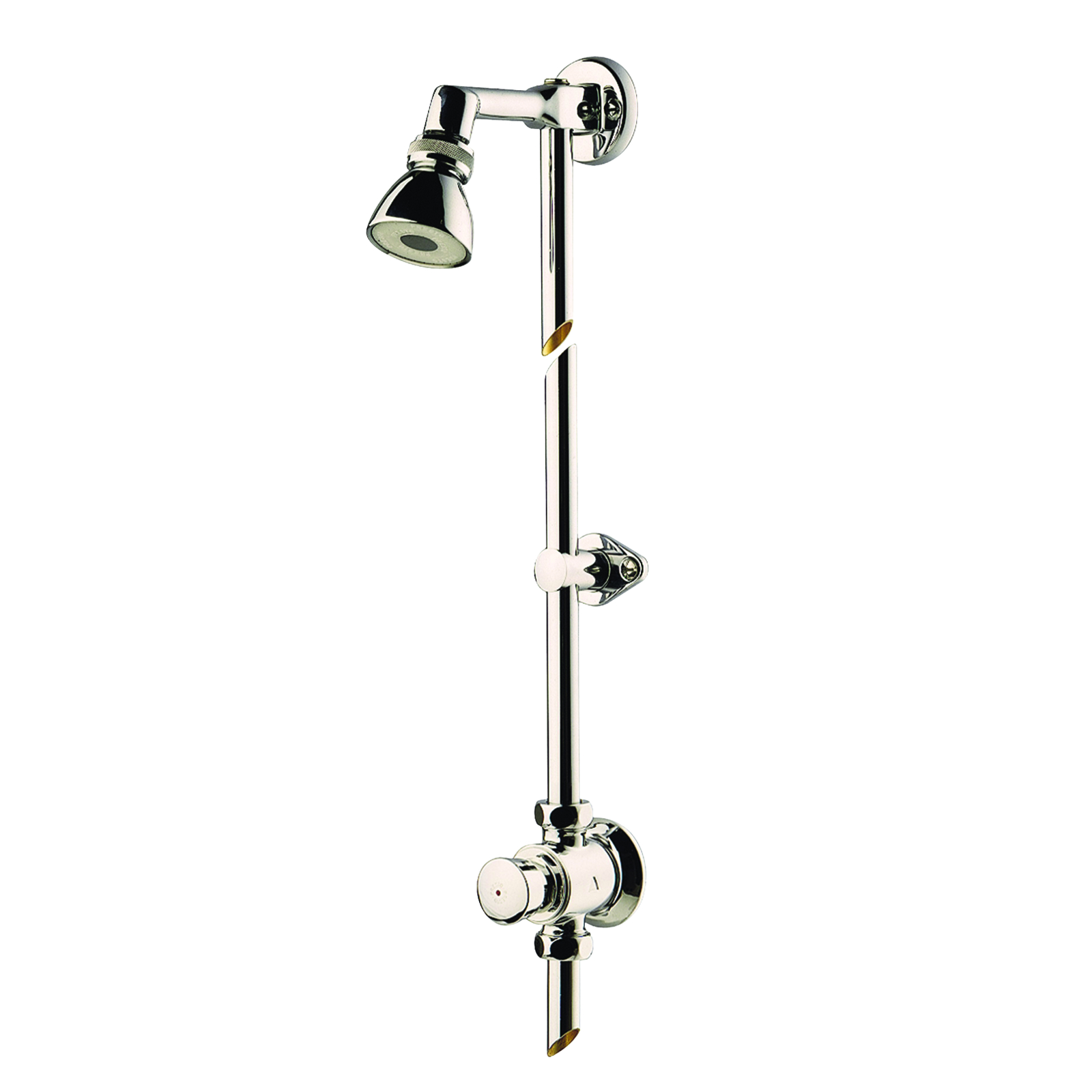 Robinet de douche temporisé mécanique 30s kit pomme orientable PRESTO - 38772
