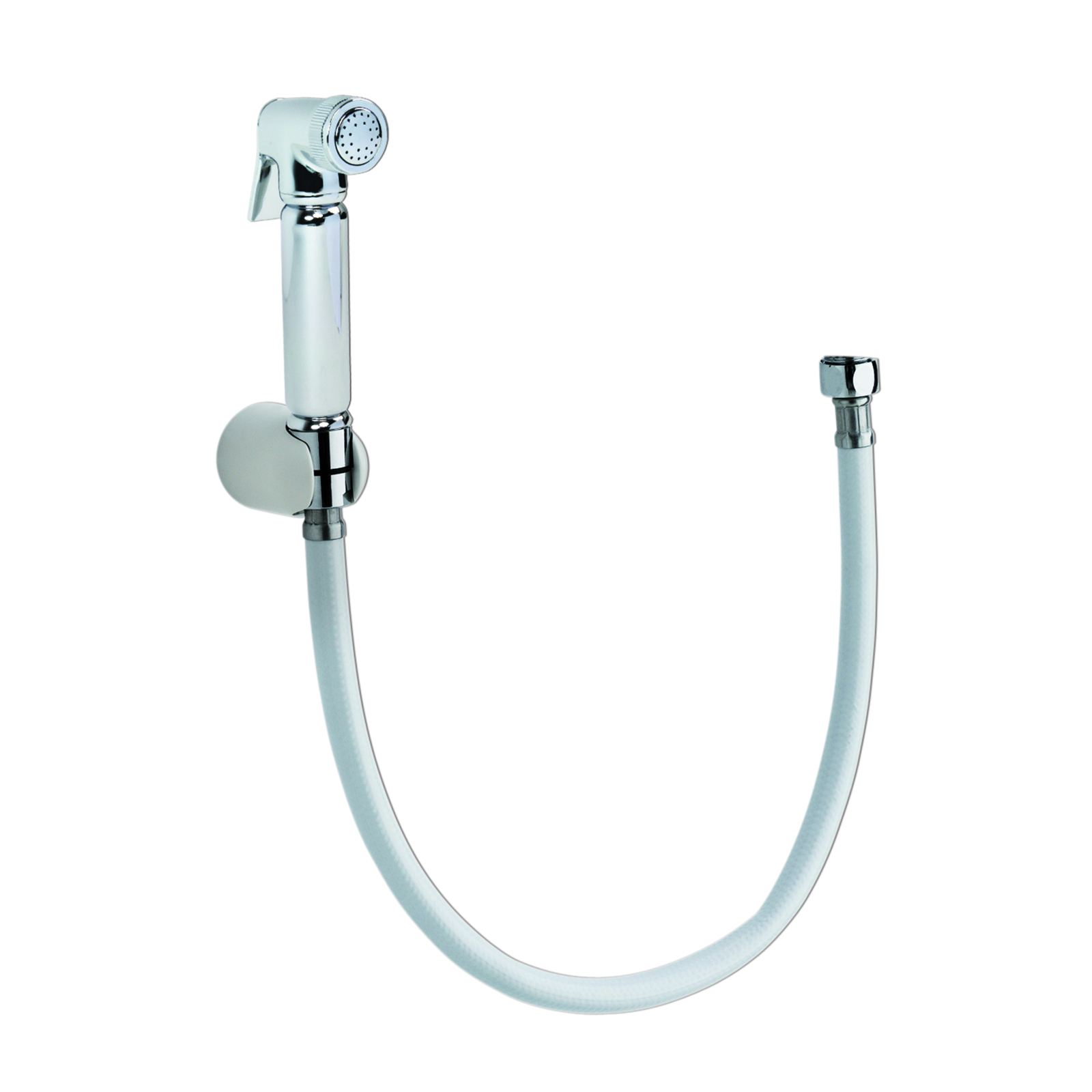 Douchette bouton-poussoir 90° avec flexible 1 m pour lave-bassin PRESTO - 39207
