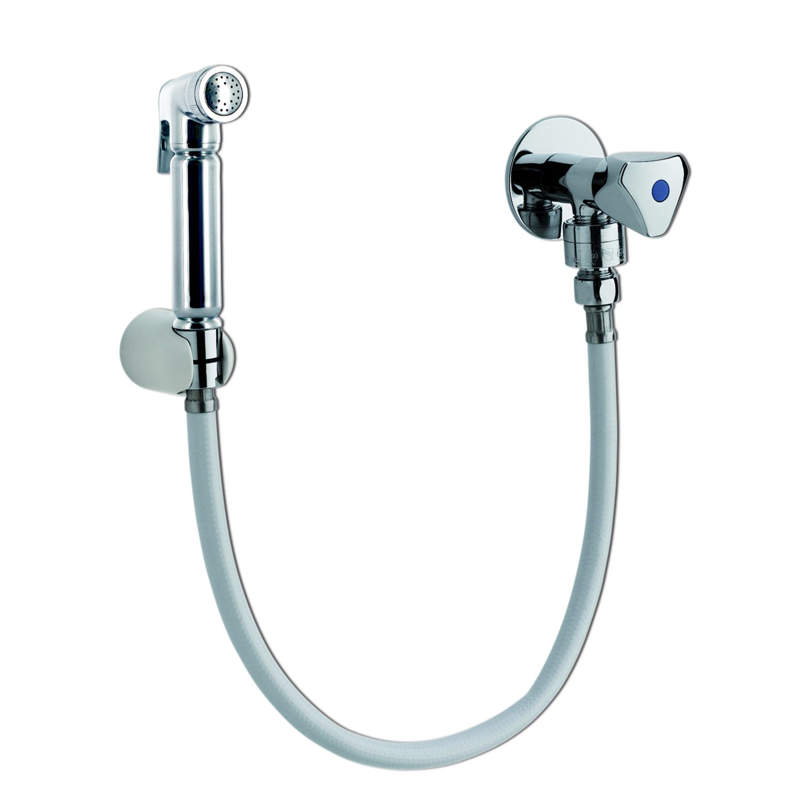 Lave-bassin robinet clapet douchette bouton-poussoir 90° 1 m PRESTO ROBINETTERIE PRESTO - 39213