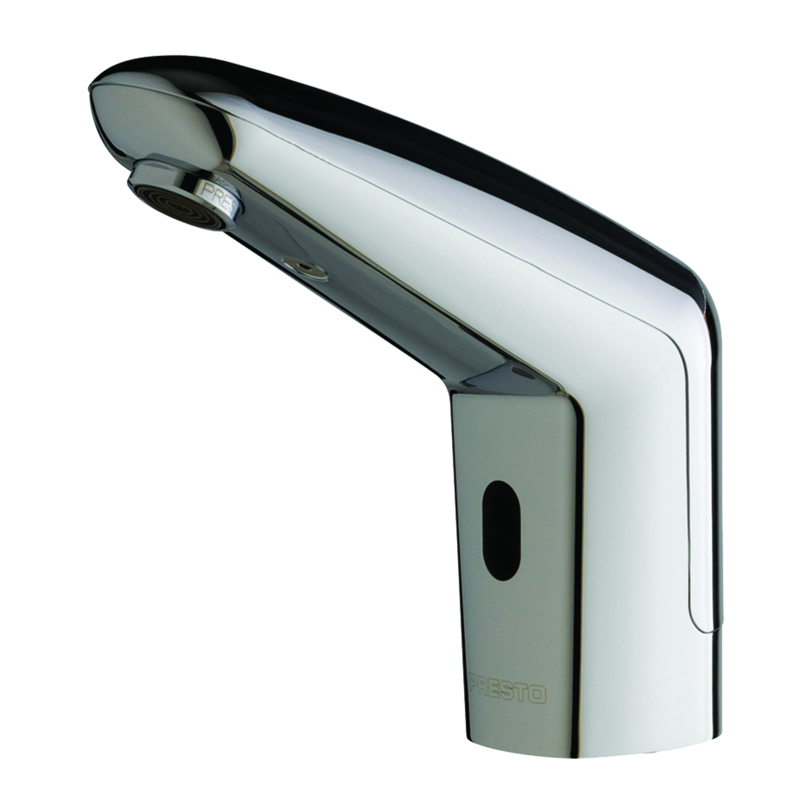 Robinet lavabo simple électronique 1,9 l/min piles 6V chrome avec robinets d'arrêt PRESTO - 55251