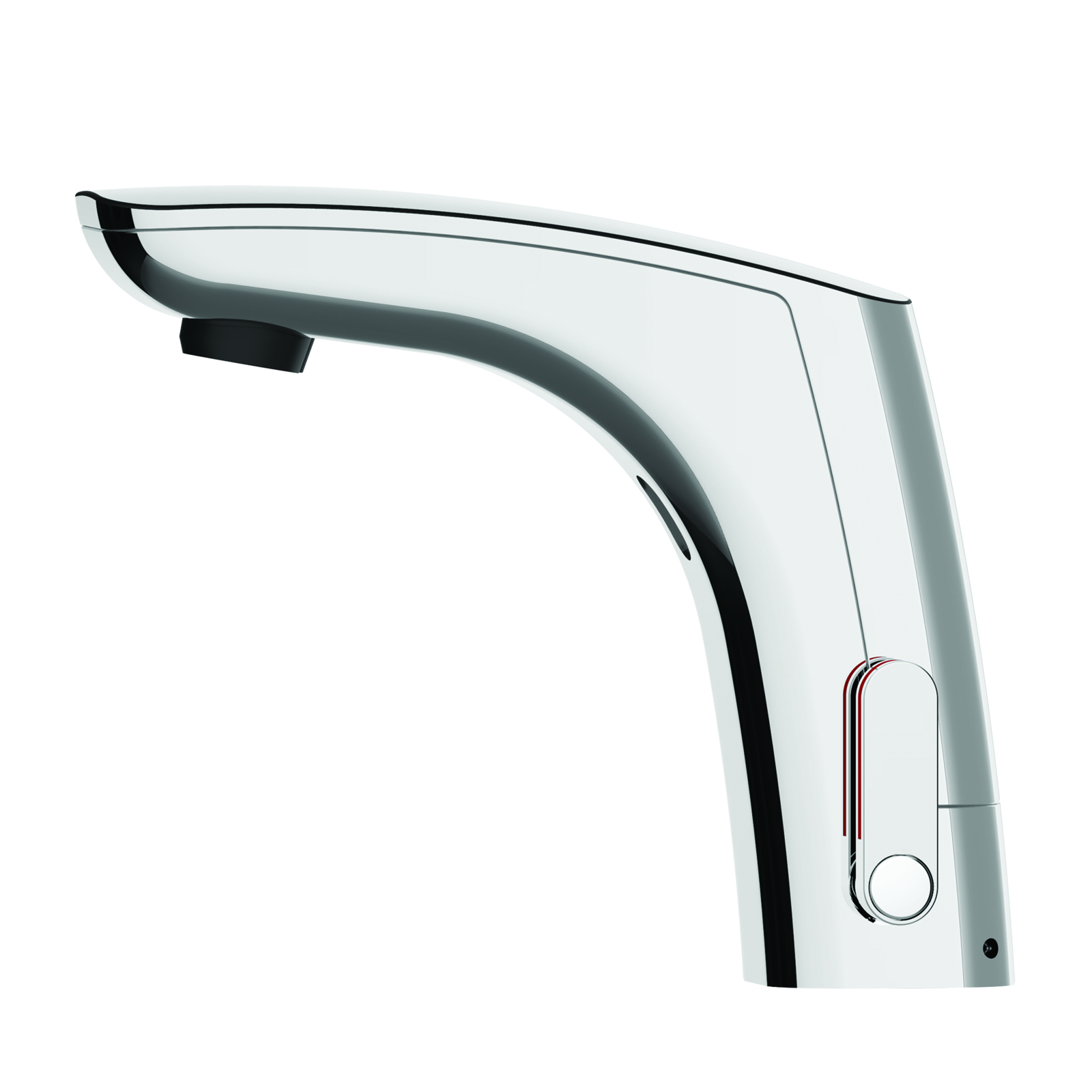 Mitigeur lavabo sur plage 3 l/min piles 6V chrome avec robinets d’arrêt PRESTO - 55375