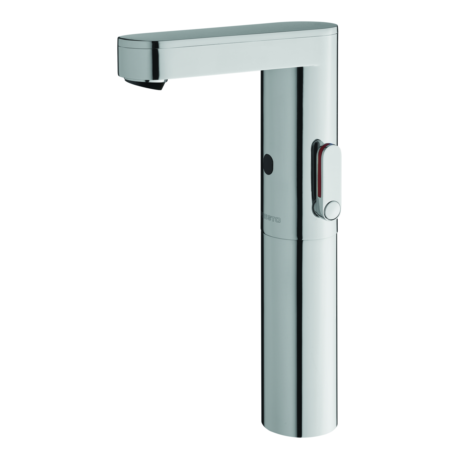 Robinet mitigeur réhaussé 3 l/min piles 6V avec robinets d'arrêt chrome PRESTO - 56201