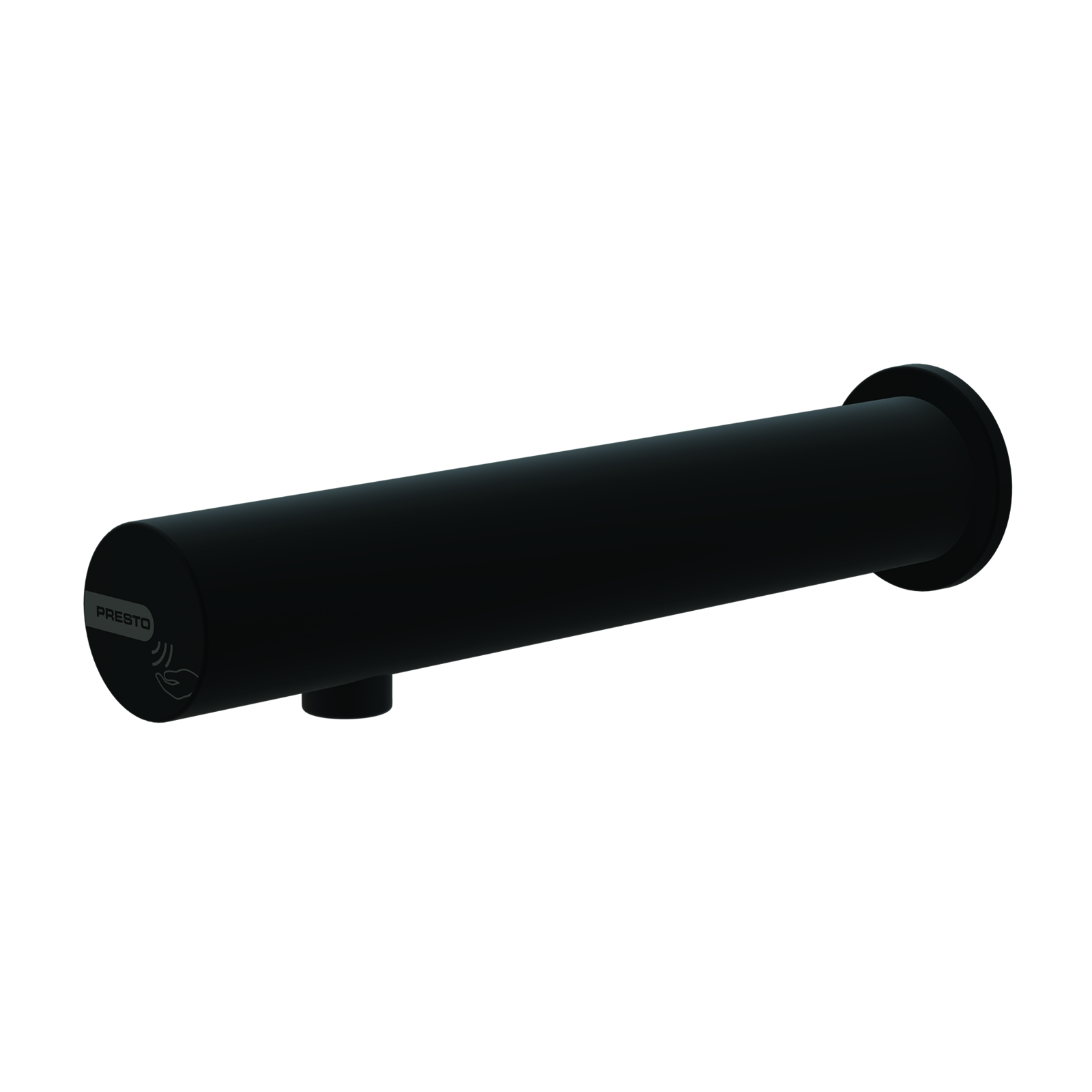 Robinet simple mural applique 3 l/min piles 6V noir mat avec robinets d’arrêt PRESTO - 57100NM