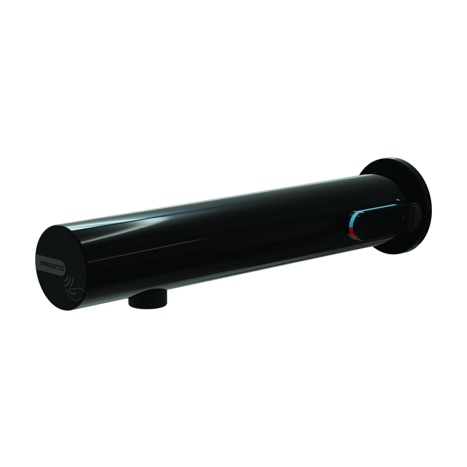 Robinet mitigeur mural 1,9 l/min 12-24V noir poli PRESTO - 57108NP
