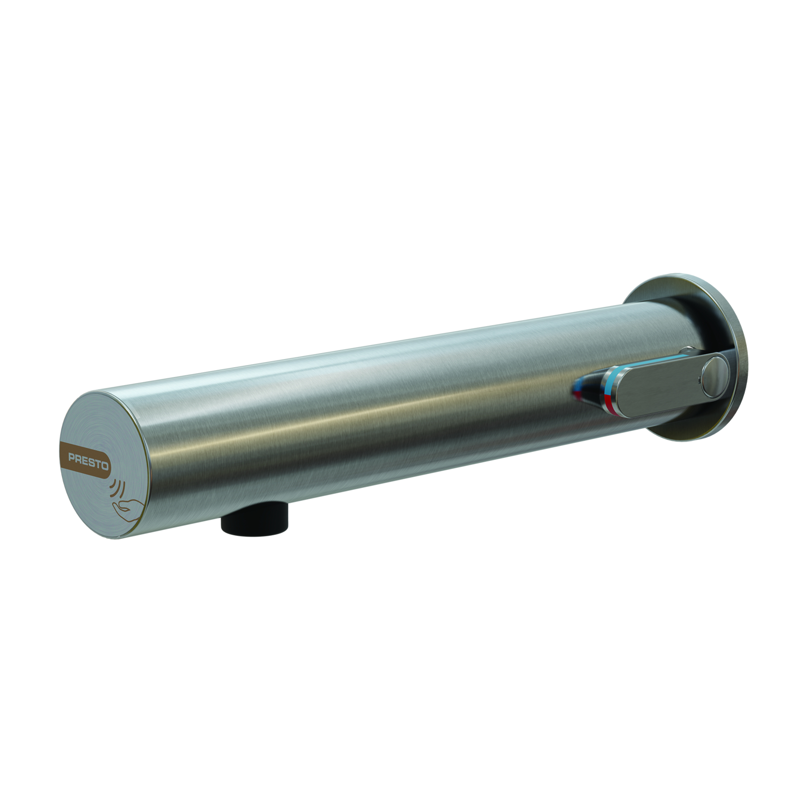 Robinet mitigeur mural 1,9 l/min 12-24V inox brossé PRESTO - 57136IB
