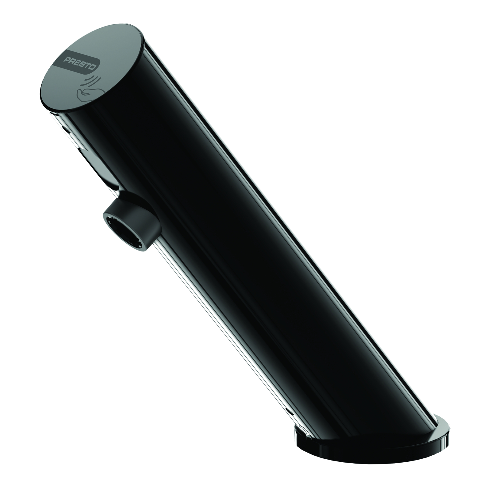 Robinet mitigeur électronique 3 l/min piles 6V noir poli avec raccord PRESTO - 57204NP