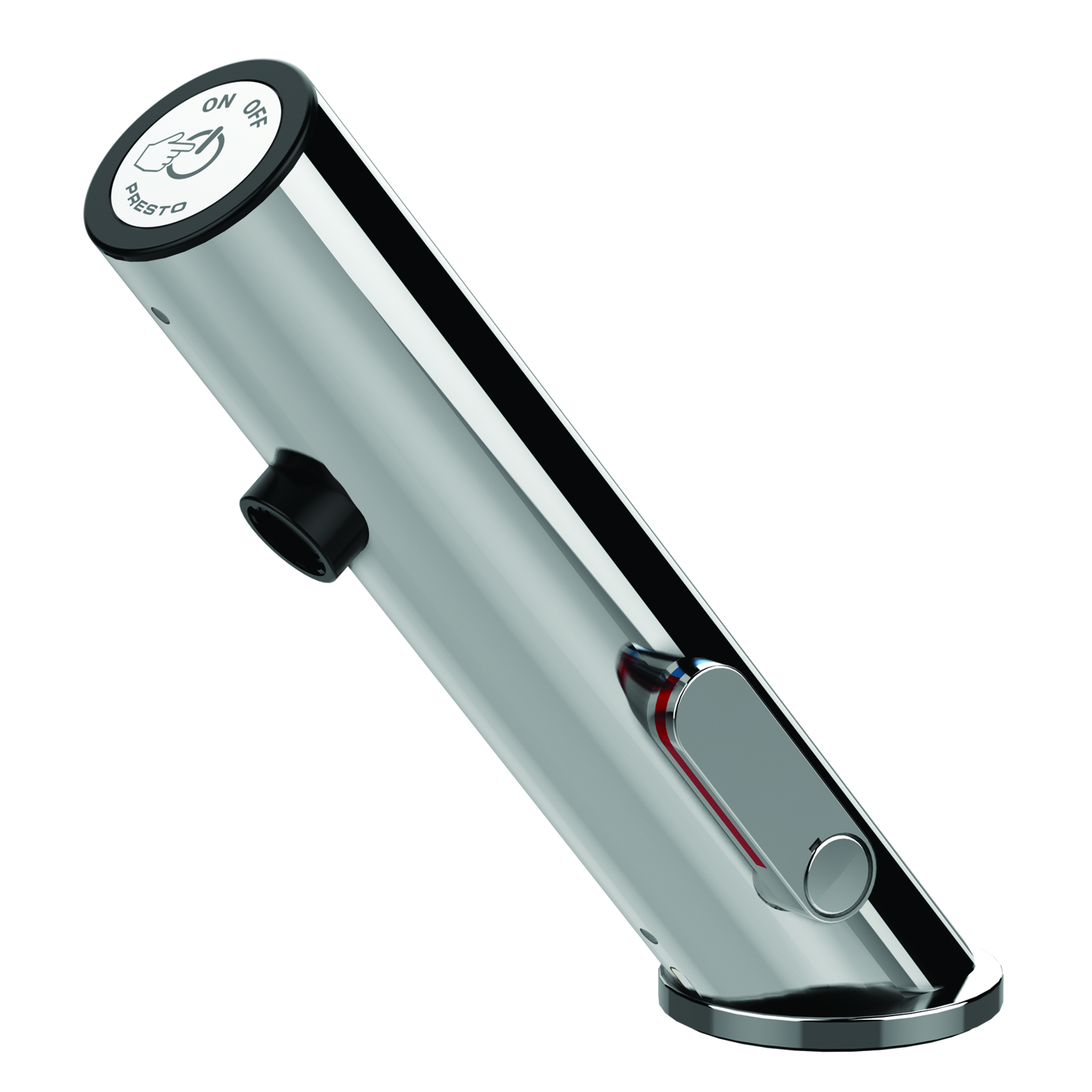 Robinet tactile mitigeur sur plage 1,9 l/min 7s pile 6V chrome PRESTO - 57280