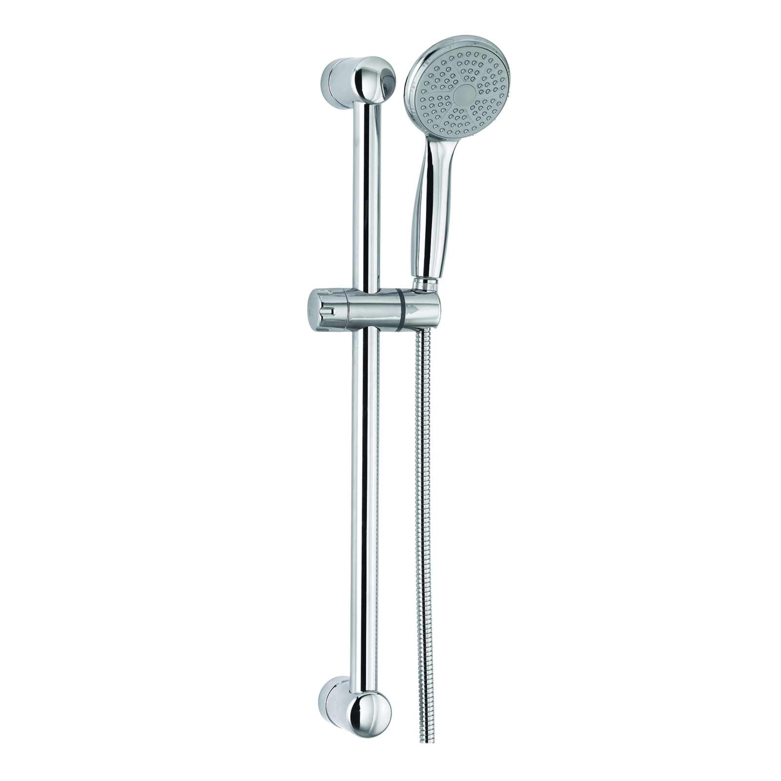 Barre de douche 600 mm avec douchette 1 jet et flexible 1500 mm chromée PRESTO - 60260