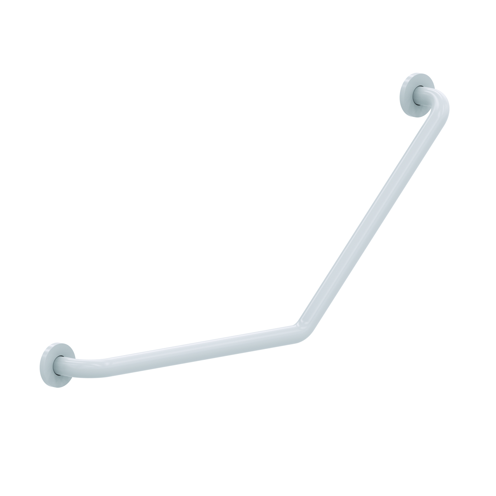 Barre coudée 135° acier époxy blanc 400x400 mm Ø25 sans vis PRESTO - 60345