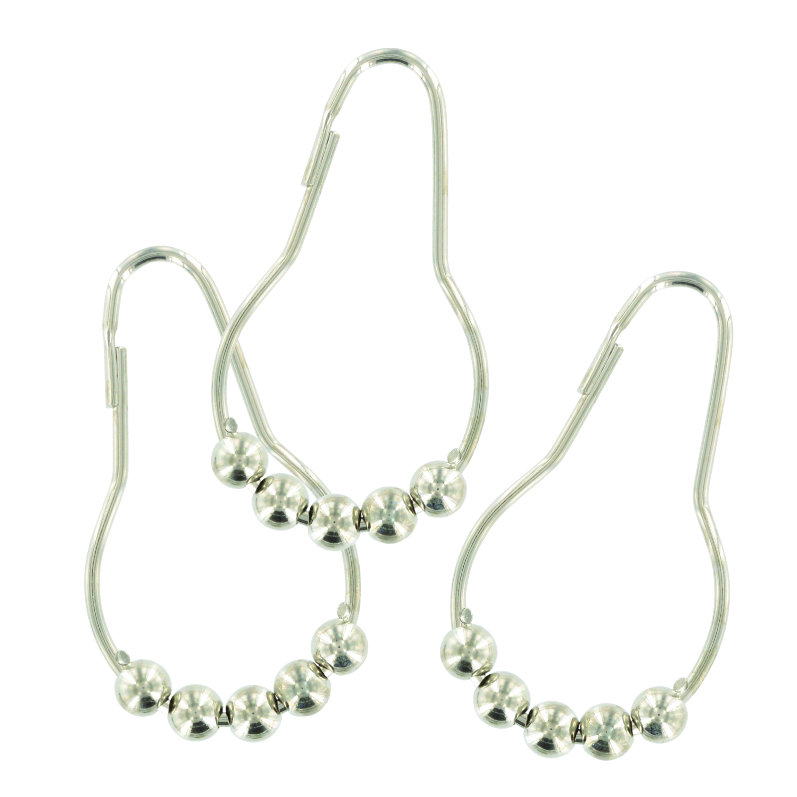 Anneaux métal 12 pièces pour rideau de douche PRESTO - 60592
