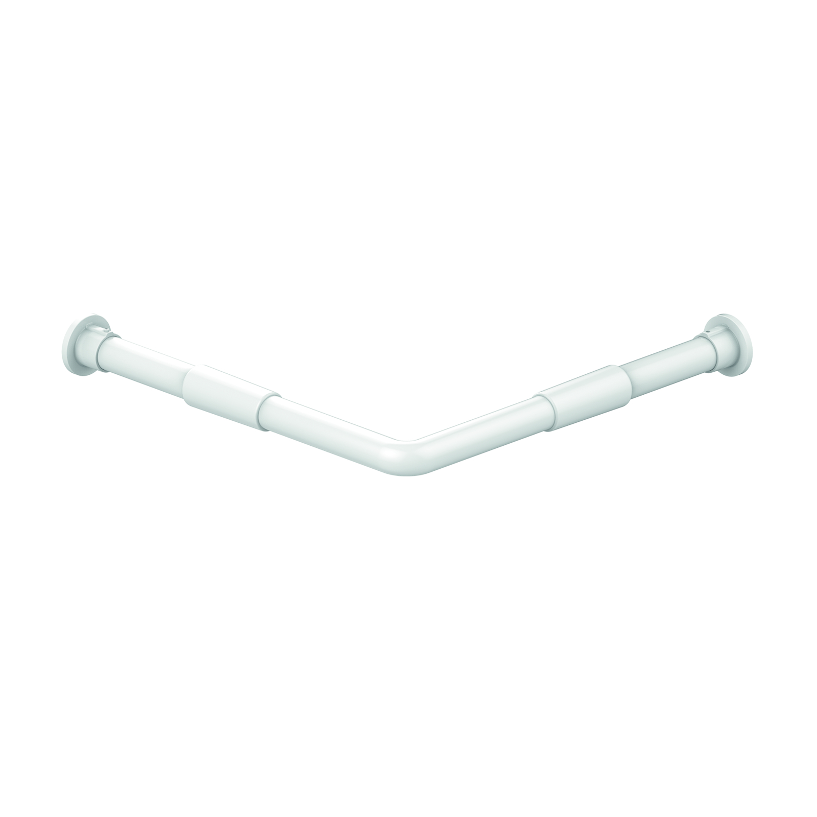 Tringle rideau douche d'angle 80 à 140 cm alu blanc PRESTO - 60616