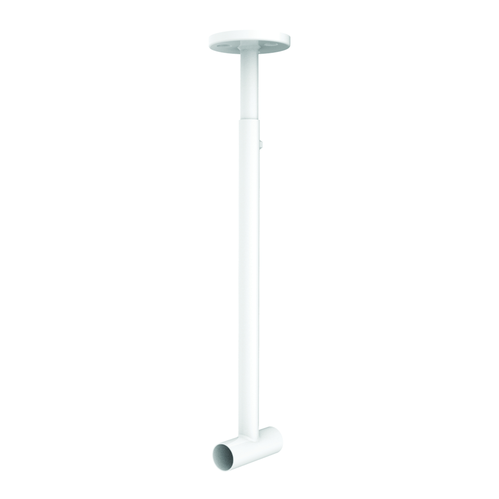 Tendeur rideau de douche inox blanc extensible 400-700 mm sans vis PRESTO - 60625
