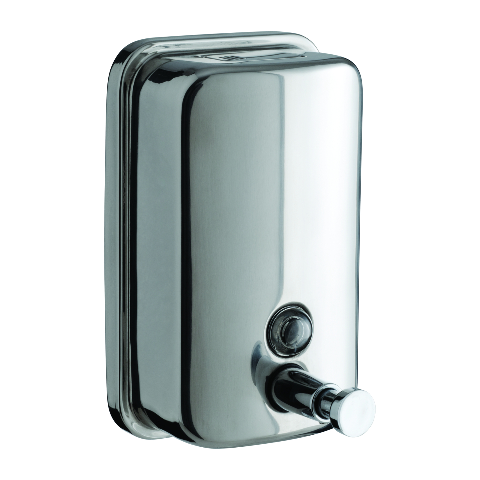 Distributeur de savon mécanique mural 0,8 l inox 304 avec fenêtre de contrôle PRESTO - 60632