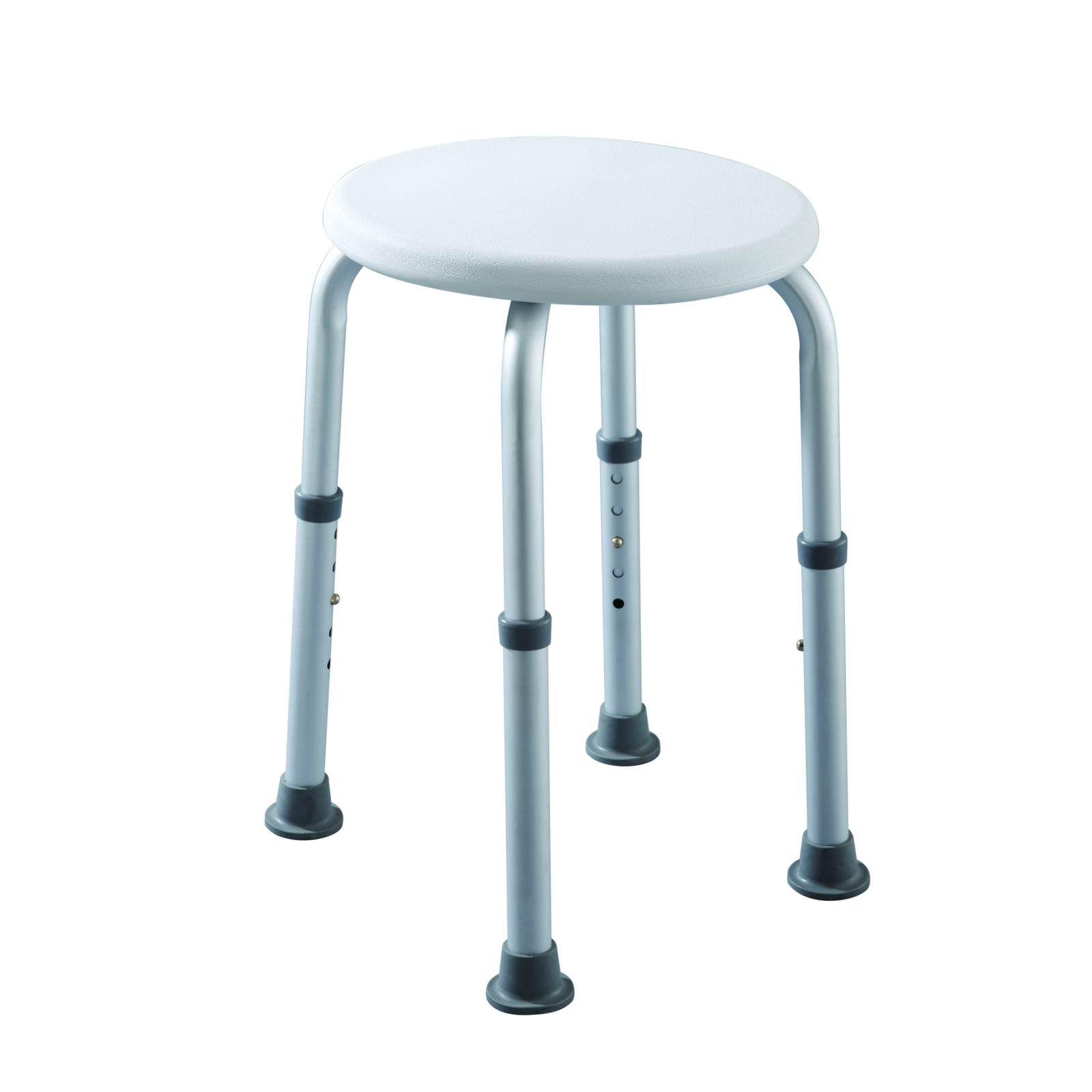 Tabouret de douche assise ABS blanc hauteur réglable 8 positions PRESTO - 60646